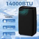 HOMCOM 14,000 BTU Portable Air Conditioner Unit With Remote, 24H Timer