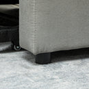 HOMCOM 2 Seater Sofa Bed Convertible Bed Settee With Cushions, Pockets, Grey