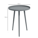 Outsunny Round Garden Coffee Table, Outdoor Side Table With Rounded Edge