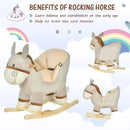 HOMCOM children's   Rocking Donkey - Grey