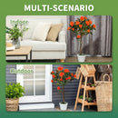 Outsunny Set Of 2 90cm Artificial Rose Tree, Fake Decorative Plant