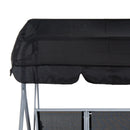 Outsunny-3 Seater Steel  Swing Bench - Black