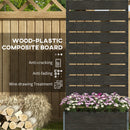 Outsunny Raised Garden Bed with Trellis and Drainage Hole, Planter Box Black