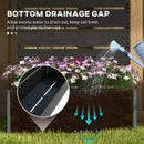 Outsunny Raised Garden Bed with Trellis and Drainage Hole, Planter Box Black