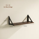 HOMCOM Set Of 3 Vintage Wall Shelves For Living Room Rustic Brown