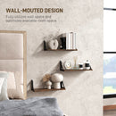 HOMCOM Set Of 3 Vintage Wall Shelves For Living Room Rustic Brown