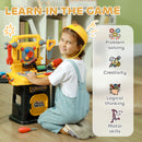 AIYAPLAY 102Pcs Play Tools Toy With Electric Drill, Storage, Yellow