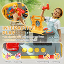 AIYAPLAY 102Pcs Play Tools Toy With Electric Drill, Storage, Yellow