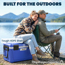 Outsunny 42.6L Insulated Cool Box, Portable Ice Cooler With Handle, Blue