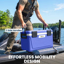Outsunny 42.6L Insulated Cool Box, Portable Ice Cooler With Handle, Blue