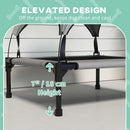 PawHut Cooling Raised Dog Bed w/ Breathable Mesh, Light Grey