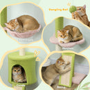 PawHut Floor To Ceiling Cat Tree Adjustable Height 220-240 Cm Cat Tower