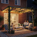 Outsunny Lean-To Wooden Pergola Kit, Grape Trellis with Stable Structure