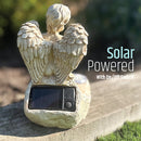 Solar Angel Garden Ornament With LED Light - Outdoor Solar Statue