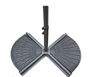 GardenKraft Parasol Base Plastic Shells With Cement Filling - Pack of 2