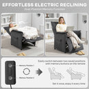 HOMCOM Electric Reclining Chair W/ Remote, Power Recliner For Elderly, Black