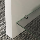 HOMCOM High Gloss Storage Coffee Table, Centre Table for Living Room, White