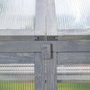 1.2m x 0.69m Small Grey Wooden Mini Greenhouse Cold Frame