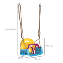 Outsunny 3 In 1 Kids Swing Seat, Adjustable Toddler Swing Chair, Light Blue