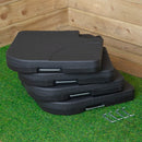 4 Piece Square Cantilever Parasol Base Weight Set Fillable with Sand or Water