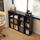 HOMCOM Cubic Cabinet Bookcase Storage Shelves for Home Office, Black
