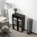 HOMCOM Cubic Cabinet Bookcase Storage Shelves for Home Office, Black