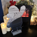 56cm Infinity Light up Standing Santa Christmas Decoration with Multi-Coloured LEDs on Metal Base