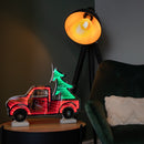 40cm Infinity Light up Christmas Truck Decoration with Red & Green LEDs on Wooden Base