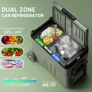 Outsunny 45L Camping Fridge Freezer Dual Zone Car Fridge