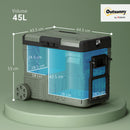 Outsunny 45L Camping Fridge Freezer Dual Zone Car Fridge