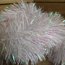 2m x 10cm Festive Tinsel Garland Christmas Tree Decoration Iridescent White