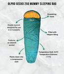 Gecko 250 Mummy Sleeping Bag