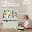 AIYAPLAY Kids Bookcase W/ 3 Tier Shelves, Drawer, For Bedroom, Nursery, Green
