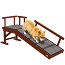 PawHut Wooden Dog Ramp With Removable Guardrails, Non-Slip Surface, 125 Cm