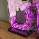 60cm Light up Halloween BOO Infinity Decoration with Pink and White LEDs