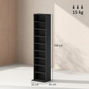 HOMCOM 260 CD Storage Unit 120 DVD Storage Tower with 9 Compartments