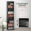 HOMCOM 260 CD Storage Unit 120 DVD Storage Tower with 9 Compartments