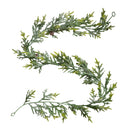 160cm Artificial Green Spruce Frosted Christmas Garland with Pinecones