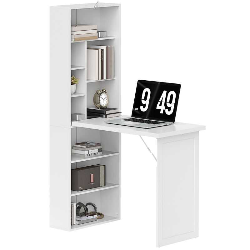 HOMCOM Convertible Desk with Whiteboard Multi-function Workstation