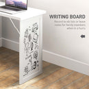 HOMCOM Convertible Desk with Whiteboard Multi-function Workstation