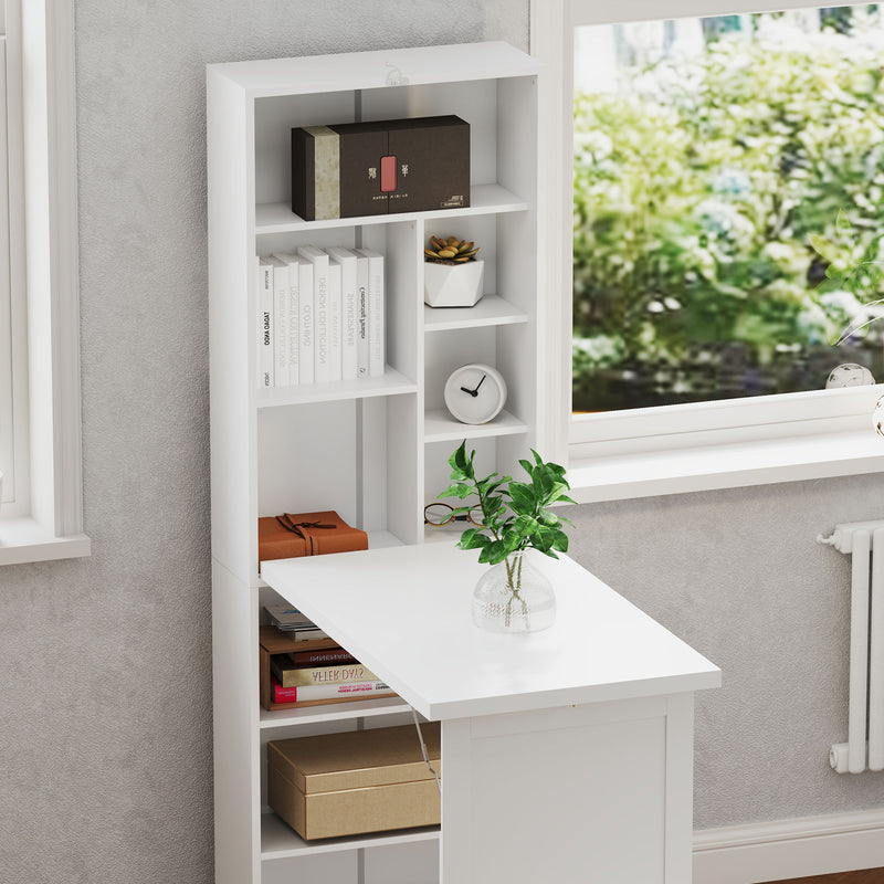HOMCOM Convertible Desk with Whiteboard Multi-function Workstation