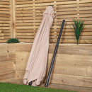 Samuel Alexander 2.7m Havana Garden Patio Parasol with Crank Handle in Beige
