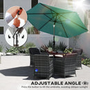 Outsunny 2.6M Garden Parasol Umbrella with Aluminium Pole, Tilt, Turquoise