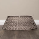 48/70cm Samuel Alexander Large KD Plastic Wicker Rattan Woven Christmas Tree Skirt in Grey
