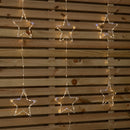 1.3m x 1.2m Light up Twinkling Star Christmas Curtain Light with White Mix LEDs