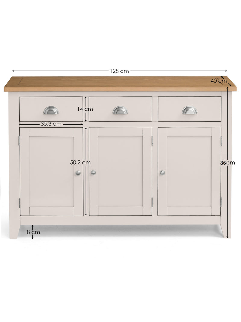 Richmond Sideboard - Elephant Grey/Pale Oak
