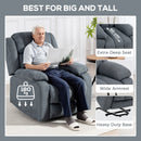 HOMCOM Power Lift Recliner Chair, Lift Chair For Elderly With Massage, Grey