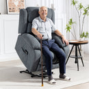 HOMCOM Power Lift Recliner Chair, Lift Chair For Elderly With Massage, Grey