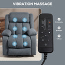 HOMCOM Power Lift Recliner Chair, Lift Chair For Elderly With Massage, Grey
