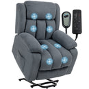 HOMCOM Power Lift Recliner Chair, Lift Chair For Elderly With Massage, Grey